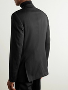 Mr P. - Double Breast Wool Tuxedo Jacket - Black