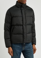Emporio Armani Logo-monogram Quilted Shell Jacket Black