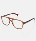 Bottega Veneta Triangle Stud aviator glasses