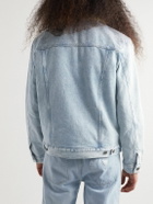 Guess USA - Fleece-Trimmed Denim Jacket - Blue