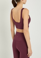 Varley Freesoft Cori Stretch-jersey Sports bra top Burgundy