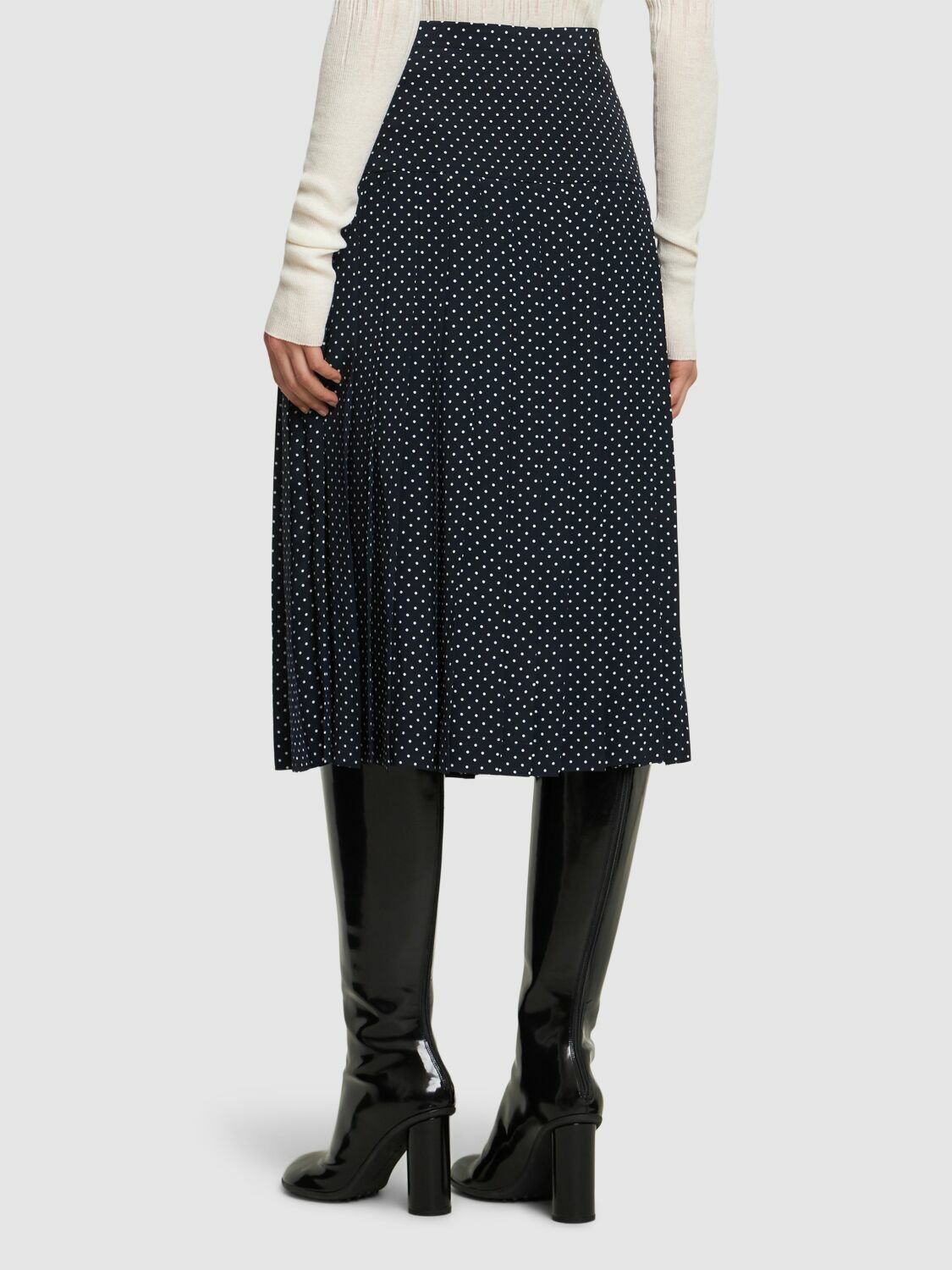 スカート ALESSANDRA RICH SS25 Pleated skirt (FABX4069F4085 0002) SEQUIN LONG SKIRT – Alessandra Rich