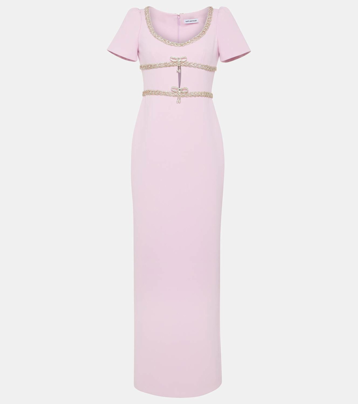 SELF-PORTRAIT ワンピース Bridal embellished crepe 932871 Self-Portrait Crystal-embellished crêpe gown Self-Portrait