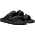 Hugo Black Logo Double Touch-Closure Straps Sandals