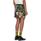 Gucci Multicolor Silk Panther Face Shorts