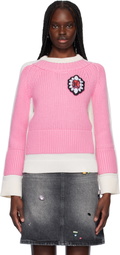 Marc Jacobs Off-White & Pink Trompe L'oeil Sweater