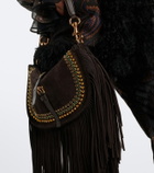 Etro Pony Medium studded suede shoulder bag