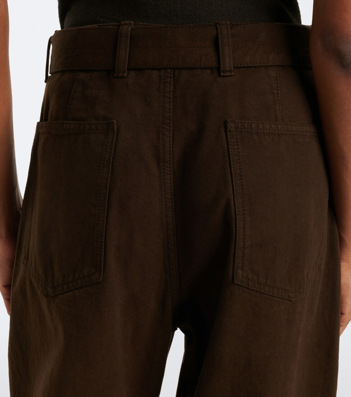 Lemaire Twisted belted barrel-leg jeans