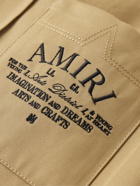 AMIRI - Arts District Logo-Embroidered Cotton-Drill Shirt - Brown