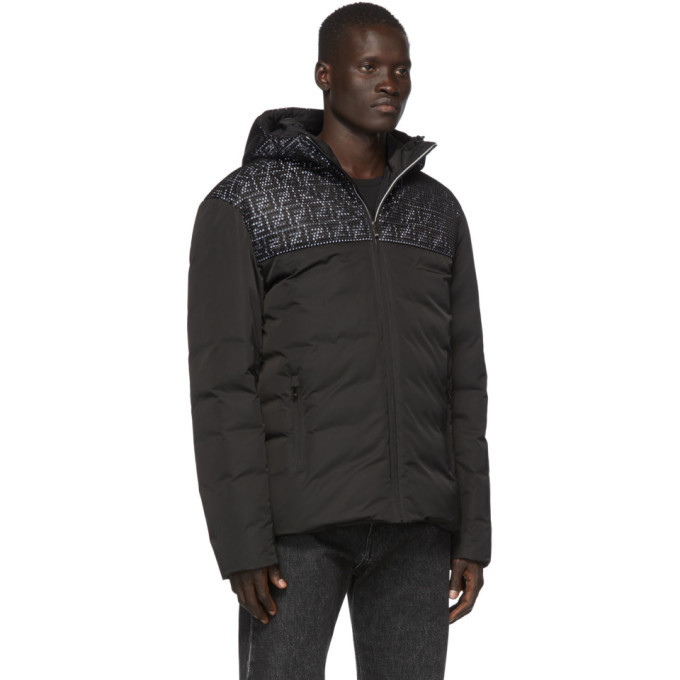 Fendi Black Down Mesh Forever Fendi Jacket Fendi