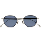 Eyevan 7285 - Round-Frame Engraved Silver-Tone Sunglasses - Silver