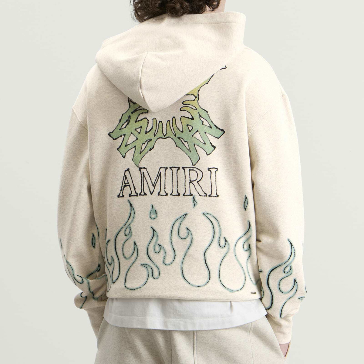 Amiri Men's MA Quad Flames Hoodie in Ivory