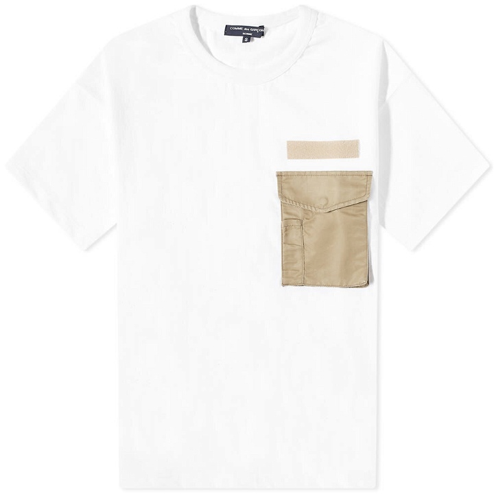 Photo: Comme des Garçons Homme Men's Dyed Pocket T-Shirt in White