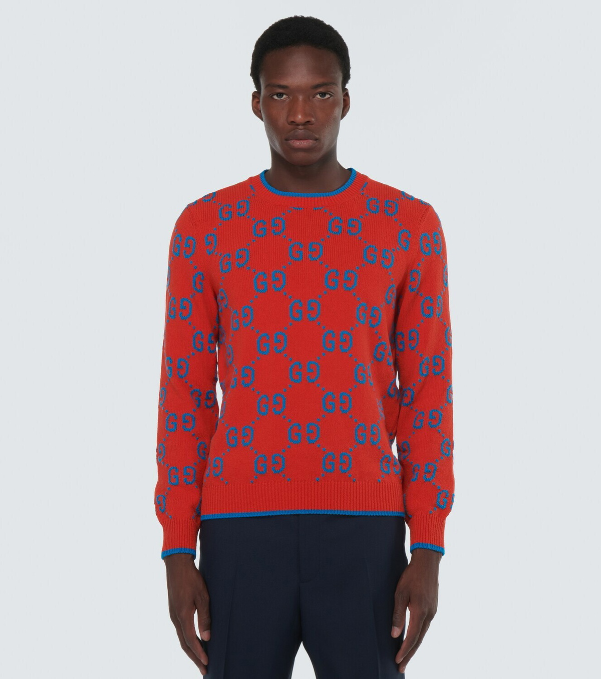 【関税&送料込】Gucci Sweater Gucci GG intarsia cotton-blend sweater Gucci
