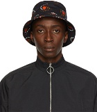 Paco Rabanne Black Graphic Motif Bucket Hat