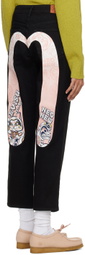 Evisu Black Daicock Jeans