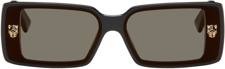 Photo: Cartier Black 'Panthère de Cartier' Sunglasses