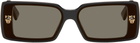 Cartier Black 'Panthère de Cartier' Sunglasses
