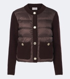 Moncler Down-paneled wool-blend cardigan