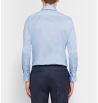 Hugo Boss - Black Jason Slim-Fit Cutaway-Collar Stretch Cotton-Blend Shirt - Blue
