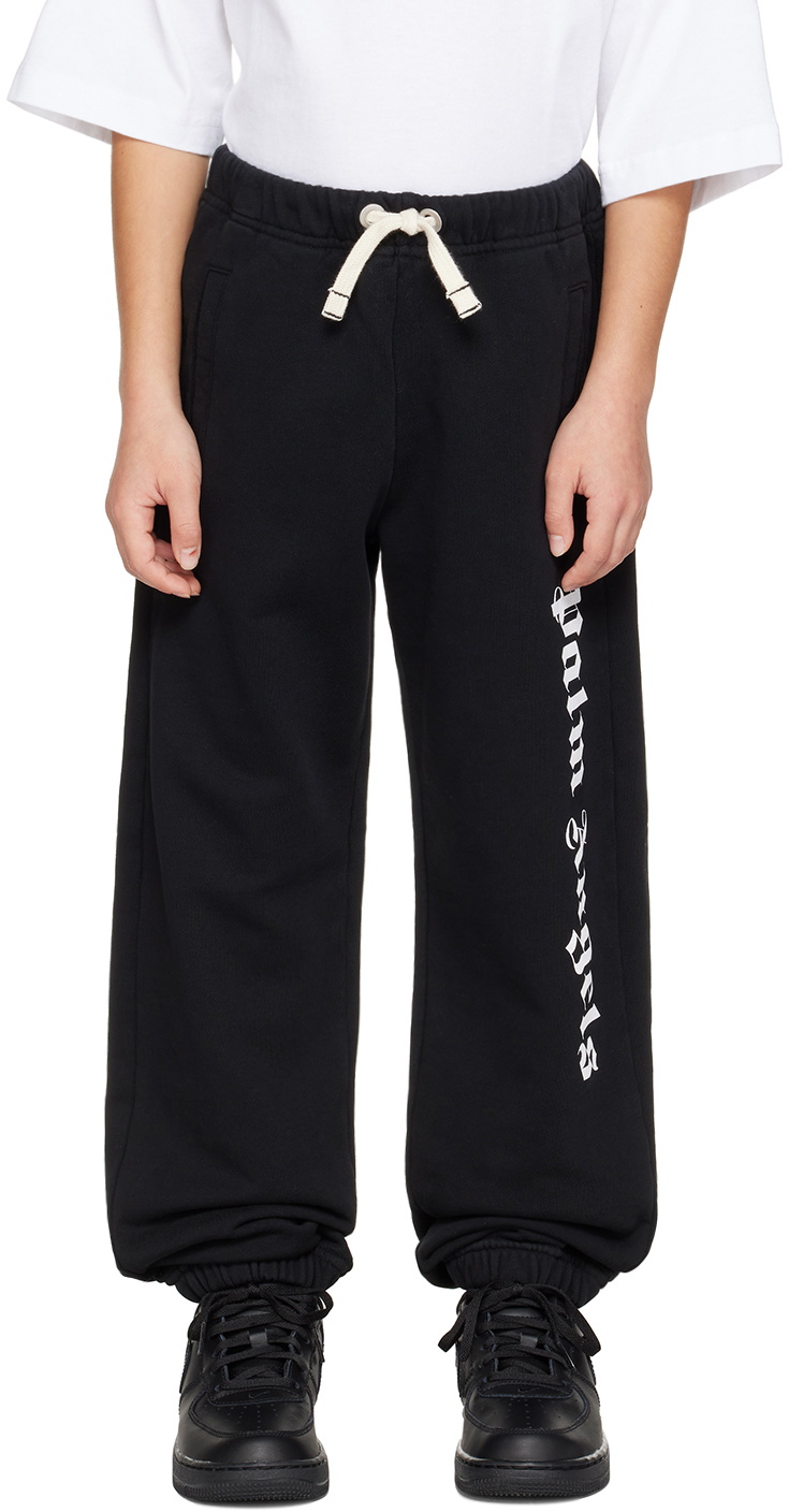 Palm Angels Kids Black Printed Sweatpants