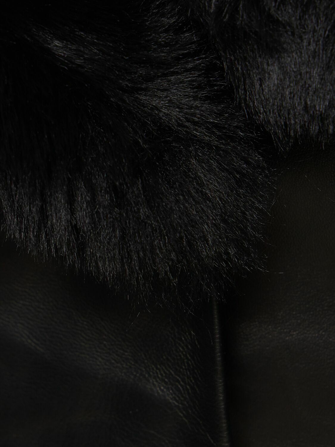 MAGDA BUTRYM - Leather Detachable Fur Collar Jacket