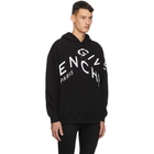 Givenchy Black and White Refracted Logo Hoodie