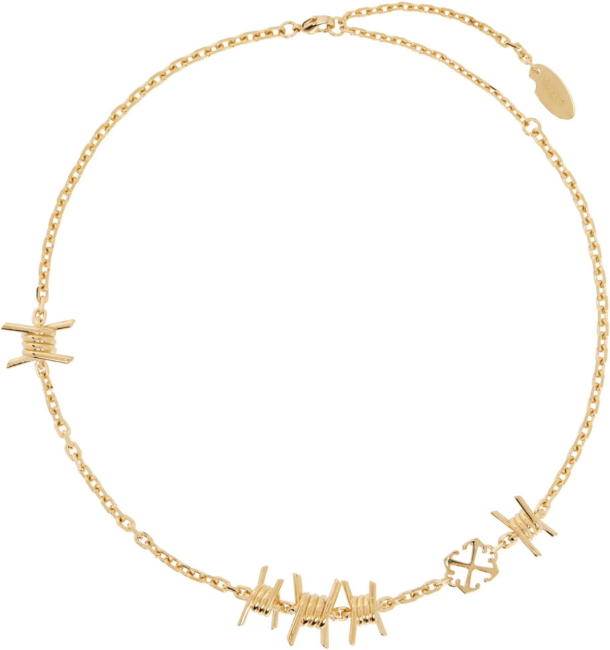 Off-White Logo Necklace Gold 新品未使用 Off-White™ SSENSE Exclusive Jewelry | Drops | Hypebeast
