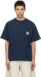 sacai Navy Carhartt WIP Edition Cotton Jersey T-shirt