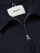 Kestin - Derby Cotton-Blend Jersey Half-Zip Sweatshirt - Blue