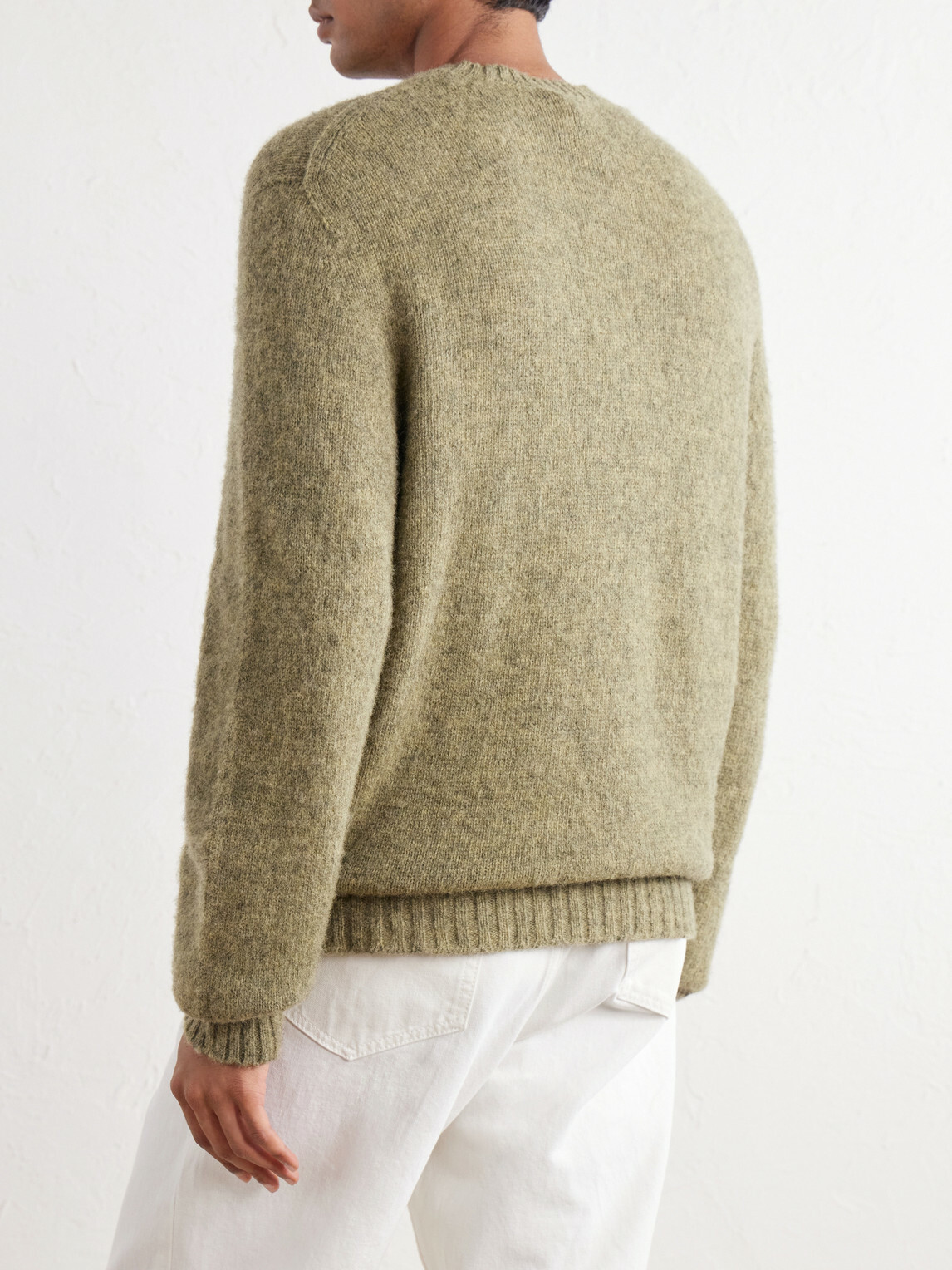 De Bonne Facture - Brushed Merino Wool Sweater - Green
