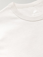 Nike - Logo-Embroidered Cotton-Jersey T-Shirt - Neutrals