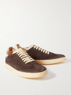 Officine Creative - Kombo Leather-Trimmed Suede Sneakers - Brown