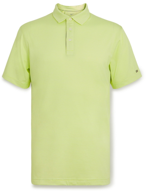 Photo: Nike Golf - Player Control Striped Dri-FIT Golf Polo Shirt - Yellow