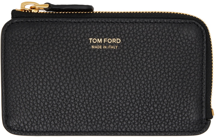 Photo: TOM FORD Black Zip Card Holder