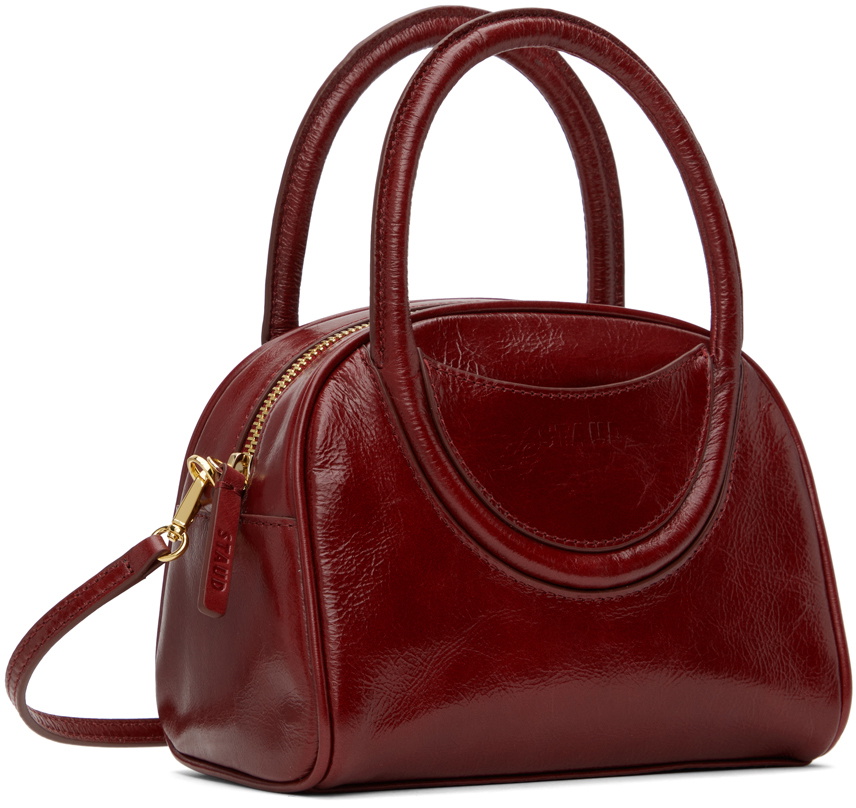 Staud Red Maude Mini Bowler Bag