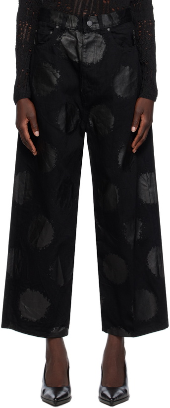 Photo: Y's Black Printed Jeans