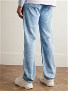 MSFTSrep - Straight-Leg Logo-Print Jeans - Blue
