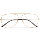 Gucci - Aviator-Style Gold-Tone Optical Glasses - Gold