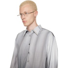 Gucci Silver Rectangular Glasses