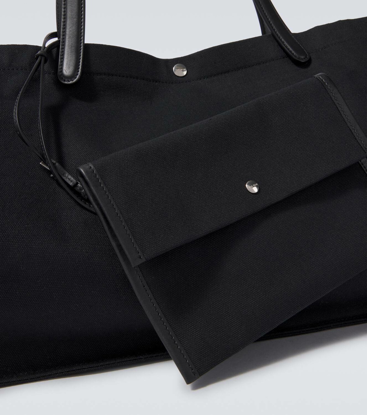 The Row Idaho XL leather-trimmed canvas tote bag The Row