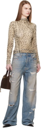 AMIRI Brown Micro MA Bucket Bag
