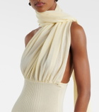 Aya Muse Thea scarf-detail ribbed-knit maxi dress
