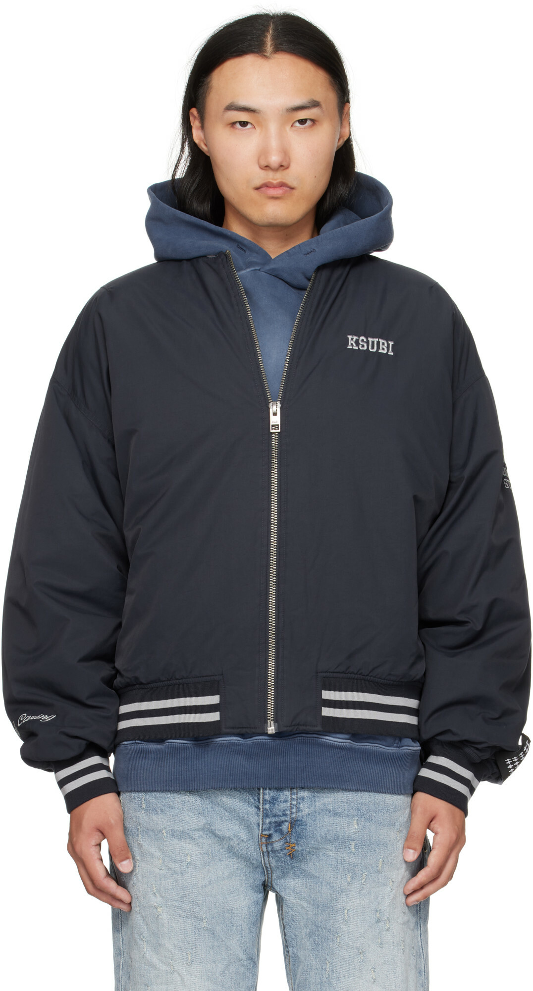Ksubi Navy MA-1 Bomber Jacket