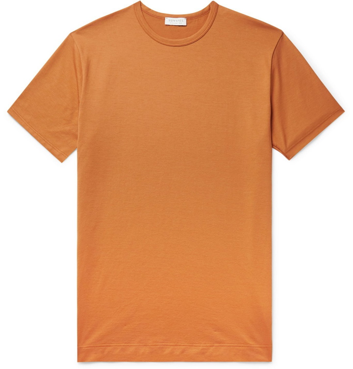 Photo: SUNSPEL - Slim-Fit Cotton-Jersey T-Shirt - Orange
