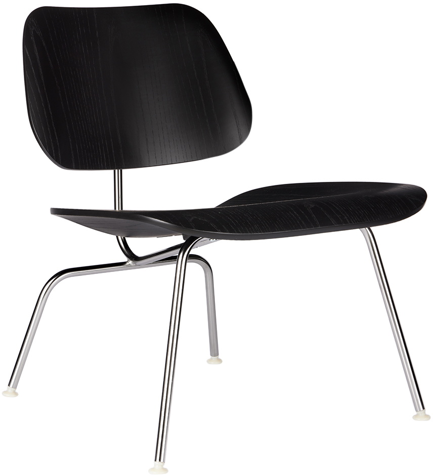 HERMAN MILLER Off-White Eames Molded Plywood Wood Base Lounge Chair