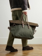 Bleu de Chauffe - Cabine Leather-Trimmed Tweed and Canvas Weekend Bag
