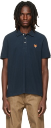 Maison Kitsuné Navy Fox Head Regular Polo