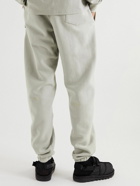 Abc. 123. - Tapered Logo-Appliquéd Cotton-Blend Jersey Sweatpants - Gray