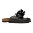 JW Anderson Black Curb Chain Slipper